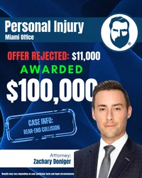 $100,000 rear-end collision settlement obtained by Attorney Zachary Doniger — Your Insurance Attorney