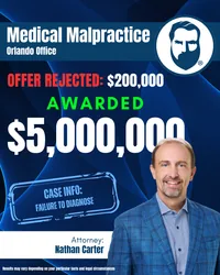 $5,000,000 medical malpractice settlement obtained by Attorney Nathan Carter — Your Insurance Attorney
